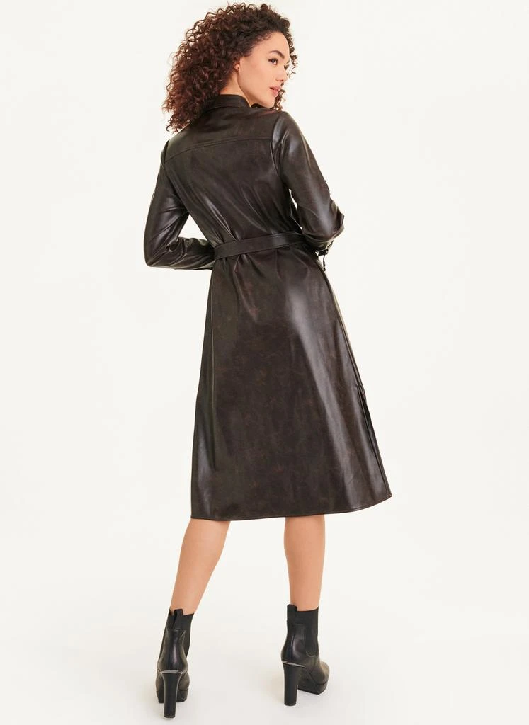 商品DKNY|Faux Leather Belted Dress,价格¥1284,第5张图片详细描述