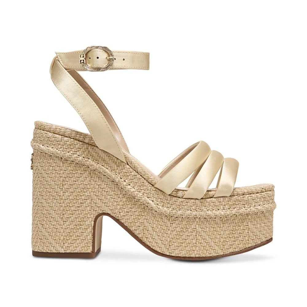 商品Sam Edelman|Tibby Raffia Platform Wedge Sandals,价格¥232,第2张图片详细描述