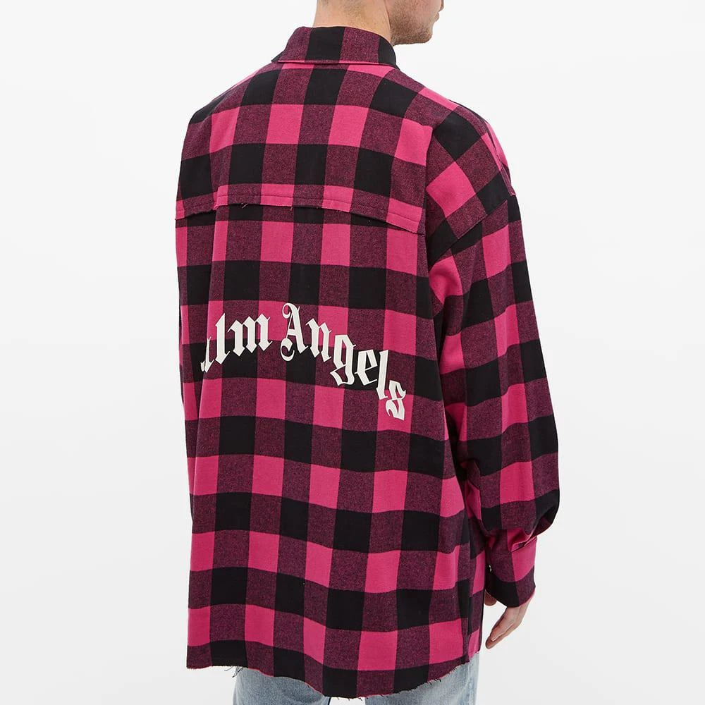 商品Palm Angels|Palm Angels Curved Logo Overshirt,价格¥1956,第5张图片详细描述