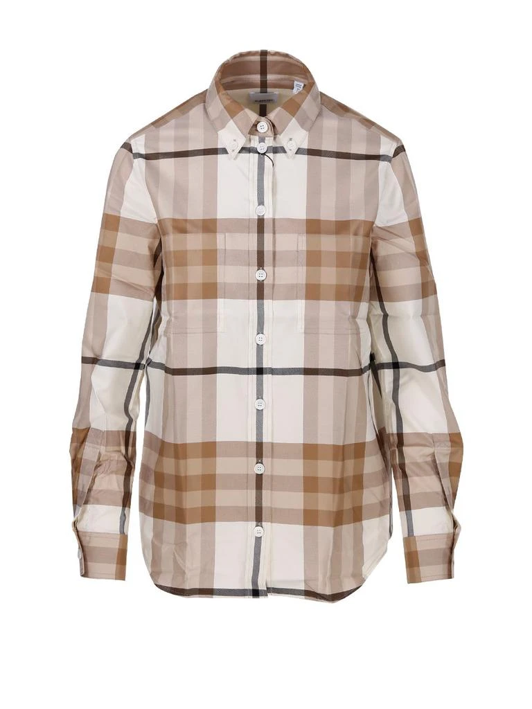 商品Burberry|Burberry Checked Long-Sleeved Shirt,价格¥3753,第1张图片