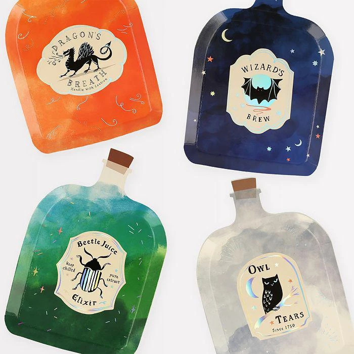 商品Meri Meri|Making Magic Potion Bottle Plates, Pack of 8,价格¥26,第1张图片