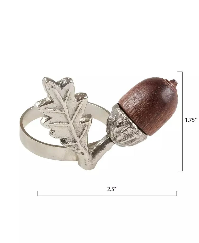商品Saro Lifestyle|Acorn Design Napkin Ring, Set of 4,价格¥370,第3张图片详细描述
