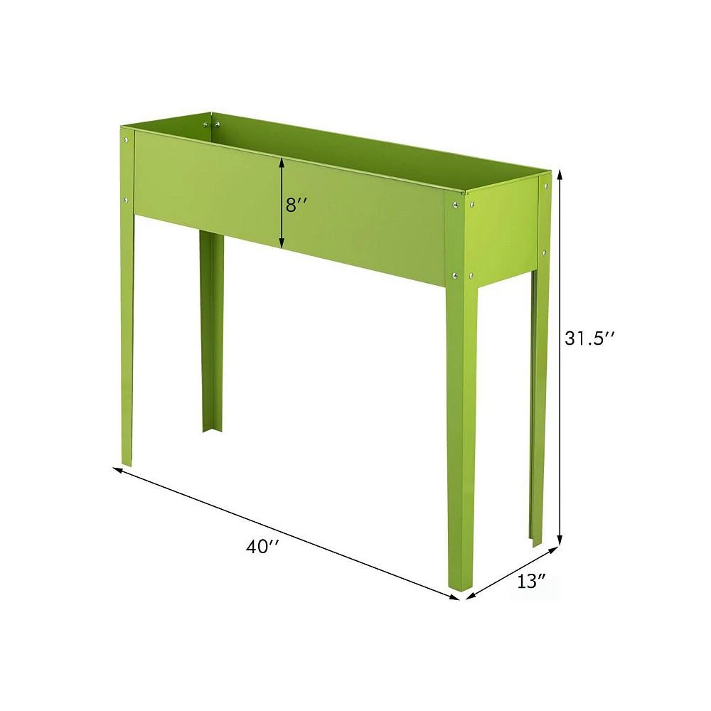 商品Costway|40''x12'' Outdoor Elevated Garden Plant Stand Raised Tall Flower Bed,价格¥489,第2张图片详细描述