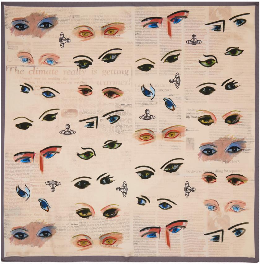 商品Vivienne Westwood|Beige 'Eyes' Scarf,价格¥927,第1张图片