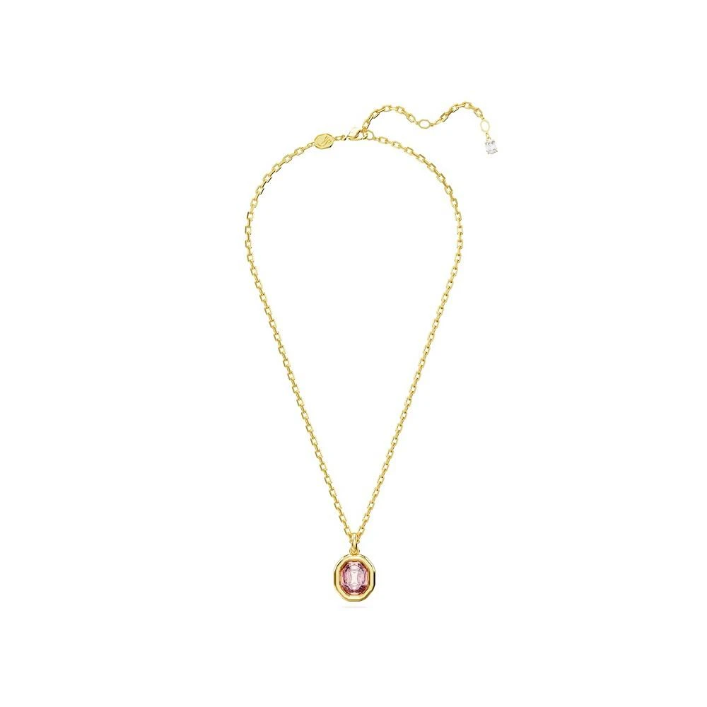商品Swarovski|Octagon Cut, Pink, Gold-Tone Imber Pendant Necklace,价格¥1462,第2张图片详细描述