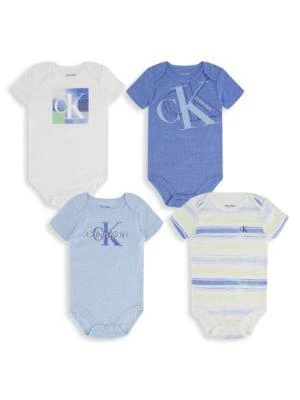 商品Calvin Klein|Baby Boy’s 4-Piece Bodysuit Set,价格¥120,第1张图片