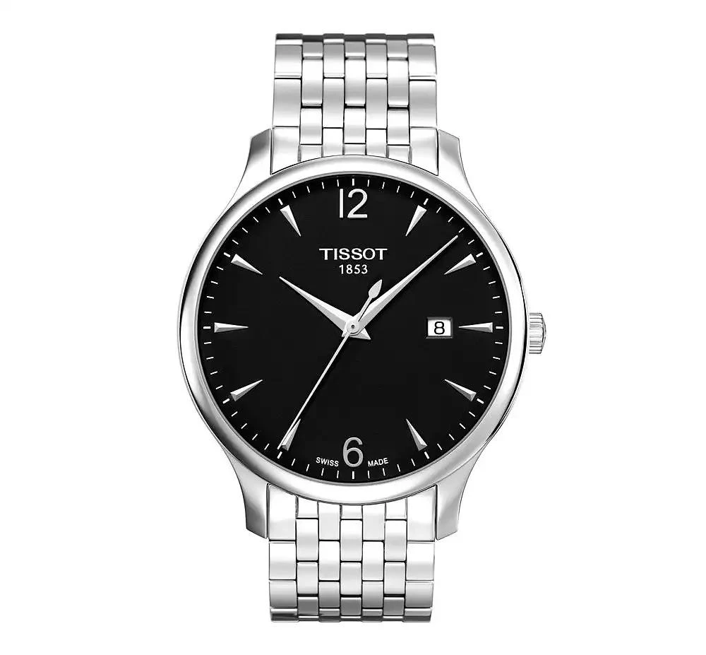 商品Tissot|Men's Tradition Stainless Steel Bracelet Watch 42mm,价格¥2218,第1张图片