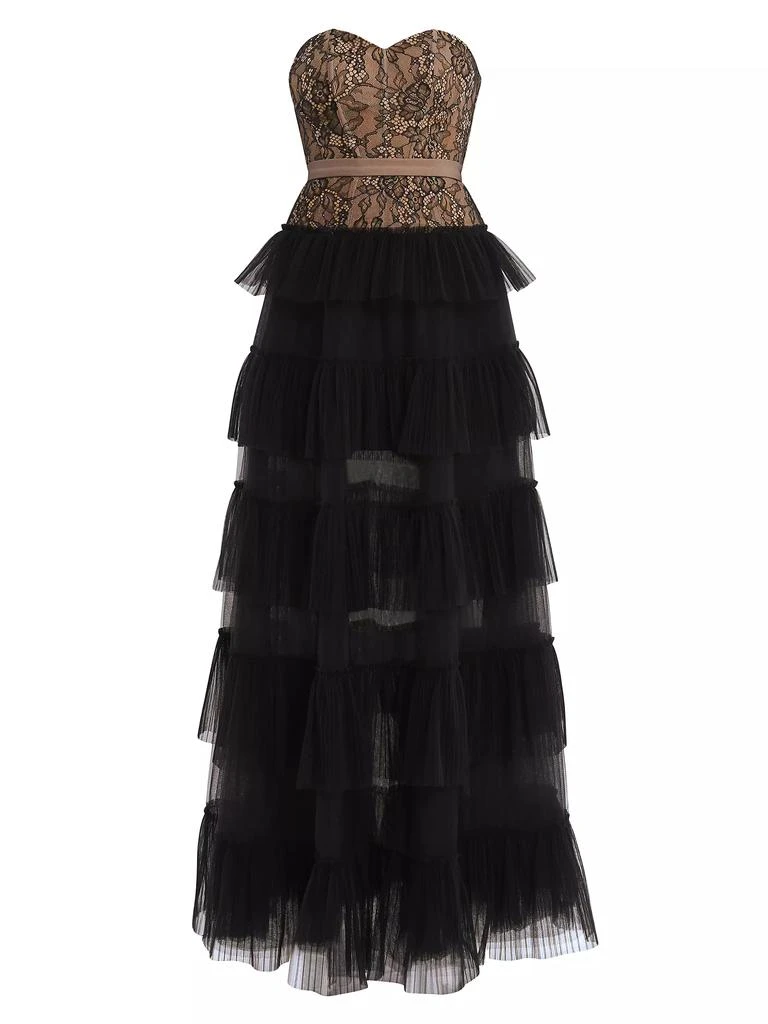 商品BCBG|Strapless Lace &amp; Tulle Gown,价格¥4685,第1张图片