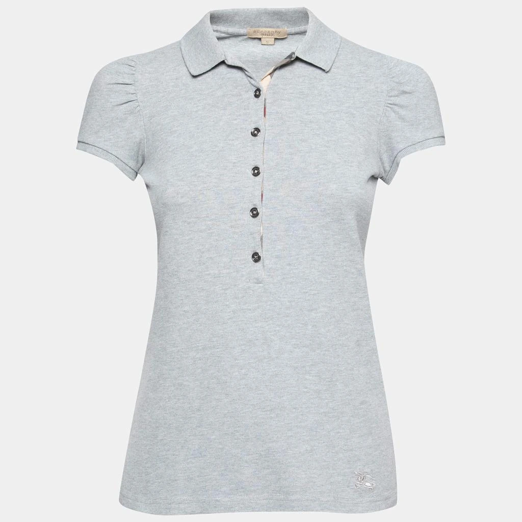 商品[二手商品] Burberry|Burberry Brit Grey Cotton Puff Sleeve Polo T-Shirt S,价格¥1046,第1张图片