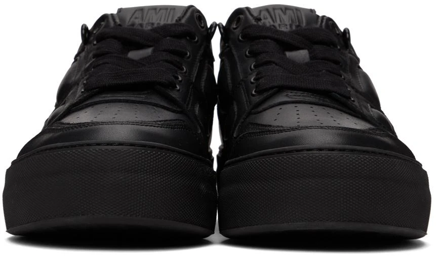 商品AMI|Black Leather Ami de Cœur Low-Top Sneakers,价格¥1225,第2张图片详细描述