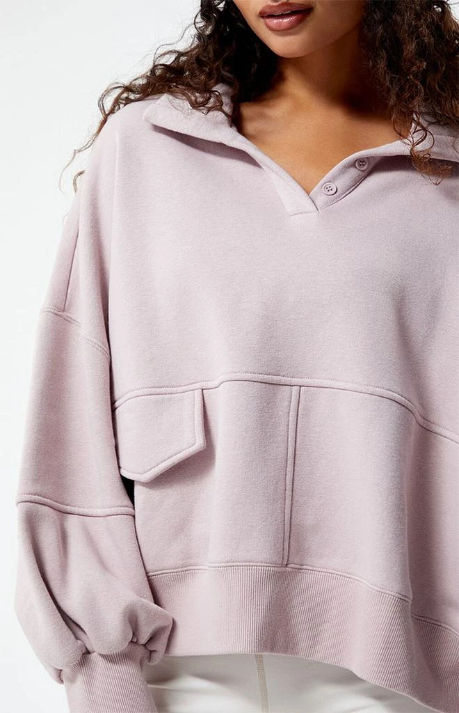 商品PacSun|Margot Half Button Fleece Sweatshirt,价格¥165,第2张图片详细描述