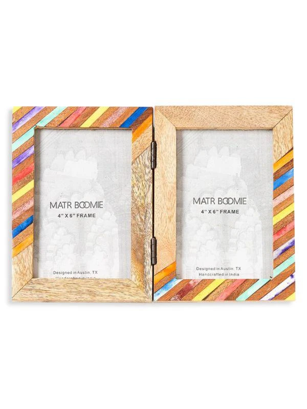 商品Matr Boomie|Banka Mundi Kaveri Mango Wood Double Frame,价格¥429,第1张图片