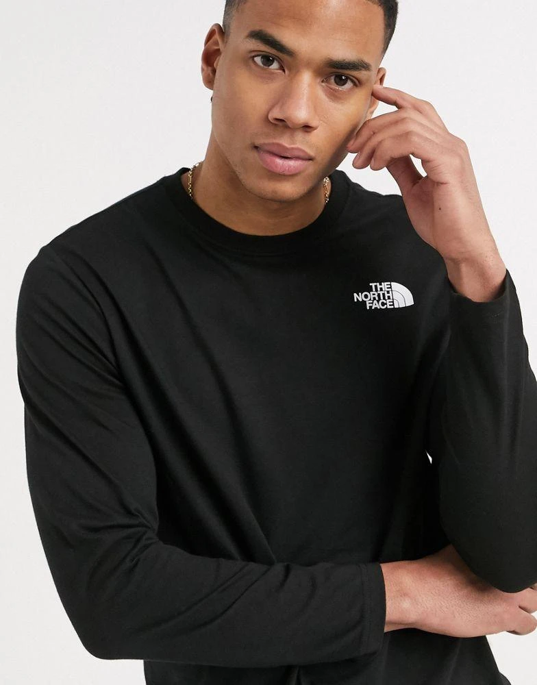 商品The North Face|The North Face Redbox back print long sleeve t-shirt in black,价格¥226,第3张图片详细描述