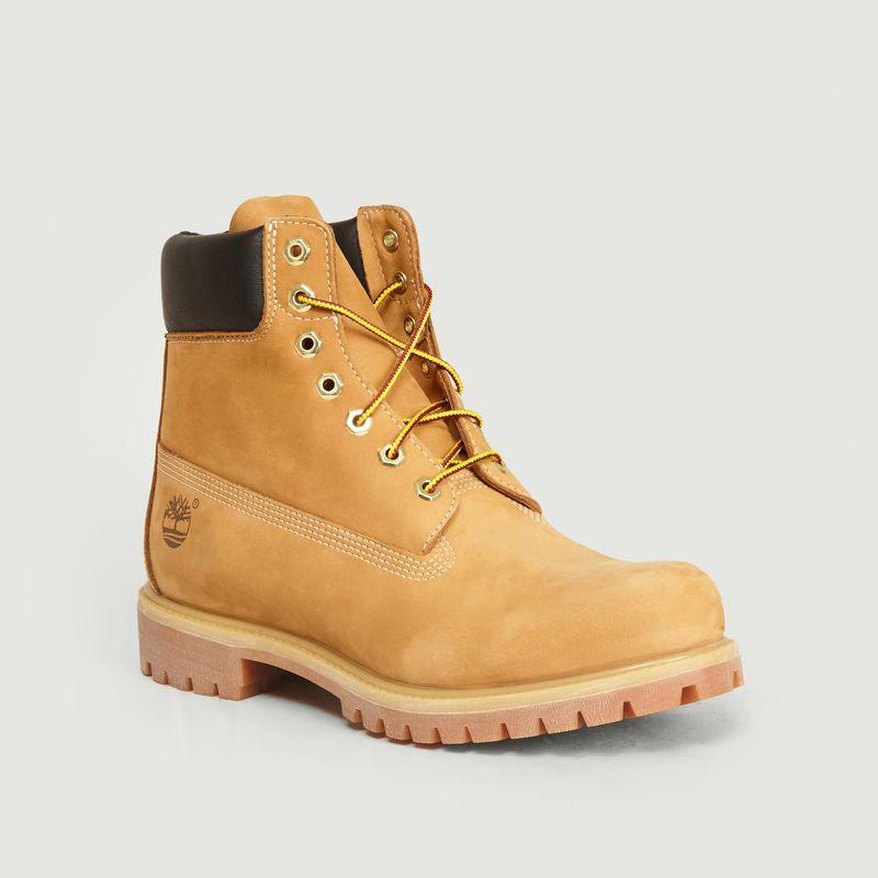 商品Timberland|Six Inch Premium Nubuck Boots Yellow Timberland,价格¥1542,第1张图片