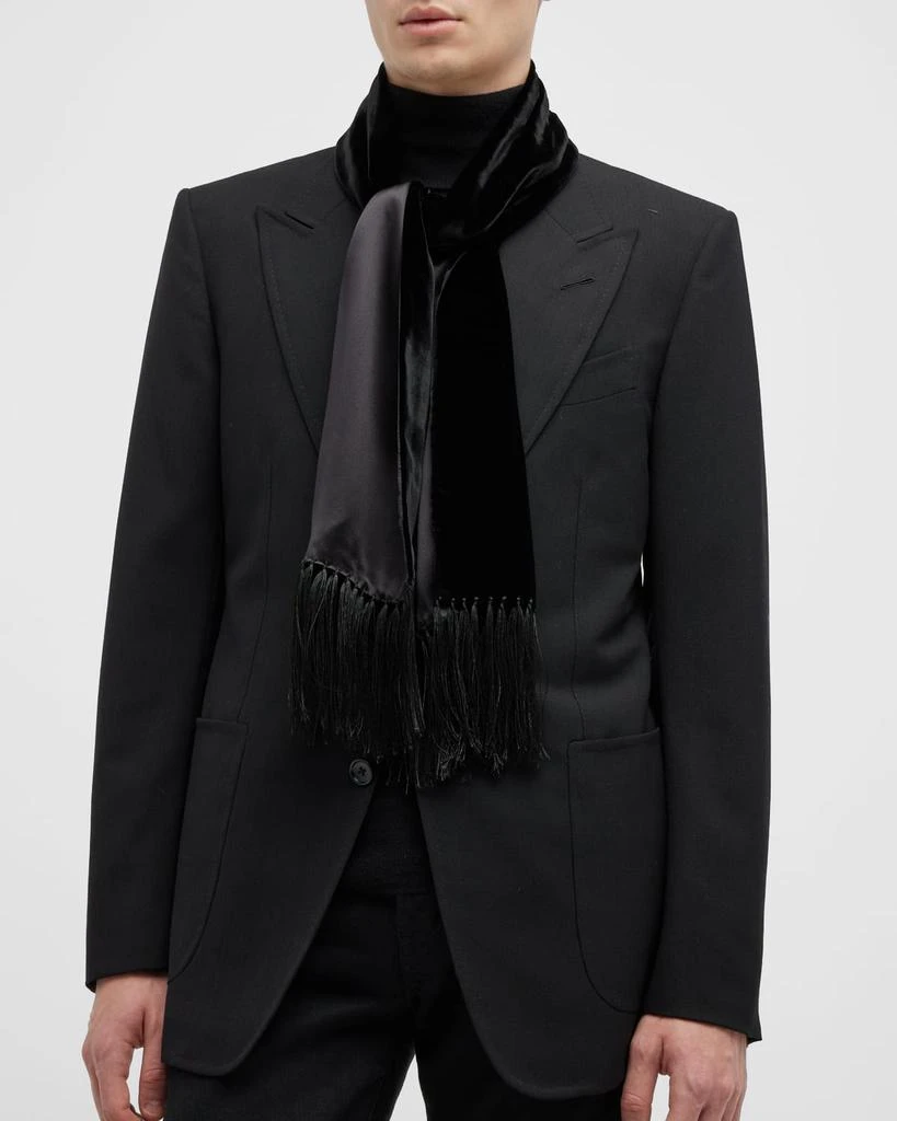 商品Tom Ford|Men's Solid Velvet Scarf,价格¥3038,第2张图片详细描述