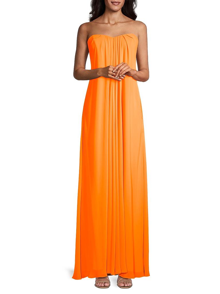 liv foster strapless chiffon maxi dress Liv Foster Strapless Chiffon Maxi Dress