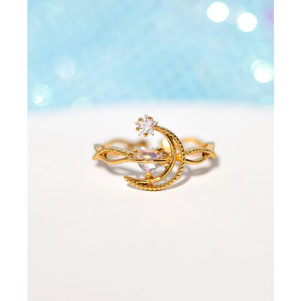商品Girls Crew|Crystal Opalescent Celestial Luna Love Ring,价格¥434,第3张图片详细描述