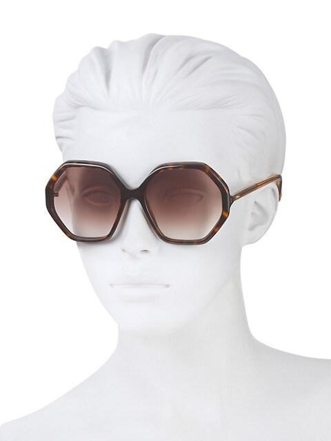 商品Chloé|58MM Geometric Sunglasses,价格¥2239,第6张图片详细描述