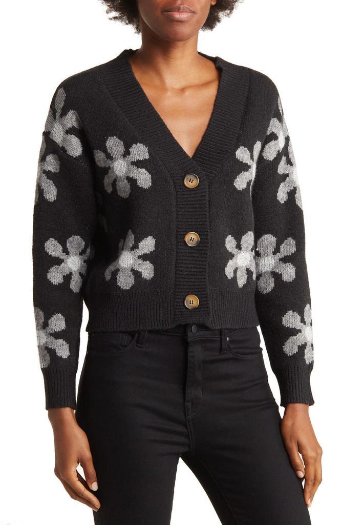 商品Tahari|Daisy Jacquard Crop Cardigan,价格¥185,第1张图片