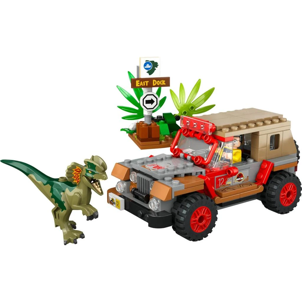 商品LEGO|LEGO Jurassic Park Dilophosaurus Ambush Dinosaur Toys (76958),价格¥237,第2张图片详细描述