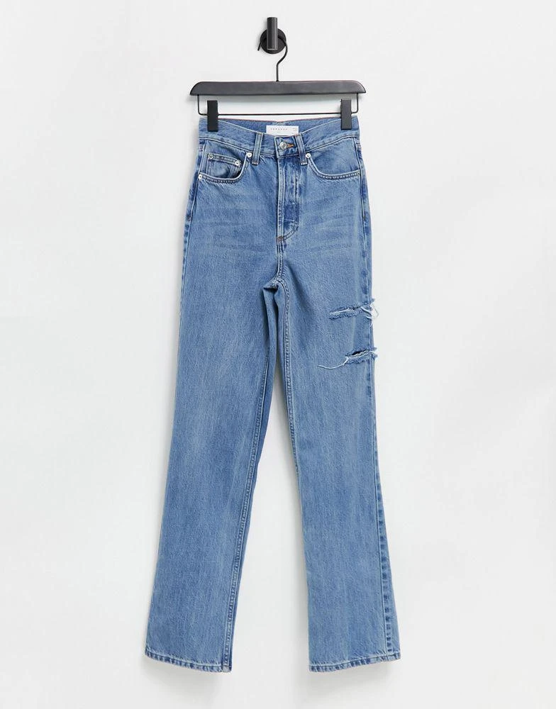 商品Topshop|Topshop Kort jean with slash rips in bleach,价格¥186,第1张图片