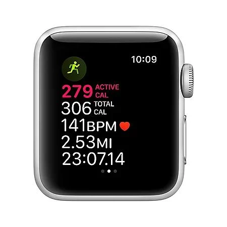 商品Apple|Apple Watch Series 3 GPS Space Gray Aluminum Case with Black Sport Band (Choose Size)表,价格¥1229,第4张图片详细描述