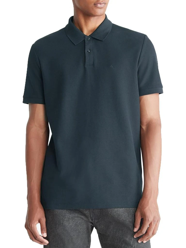 商品Calvin Klein|Mens Pique Collared Polo,价格¥334,第2张图片详细描述