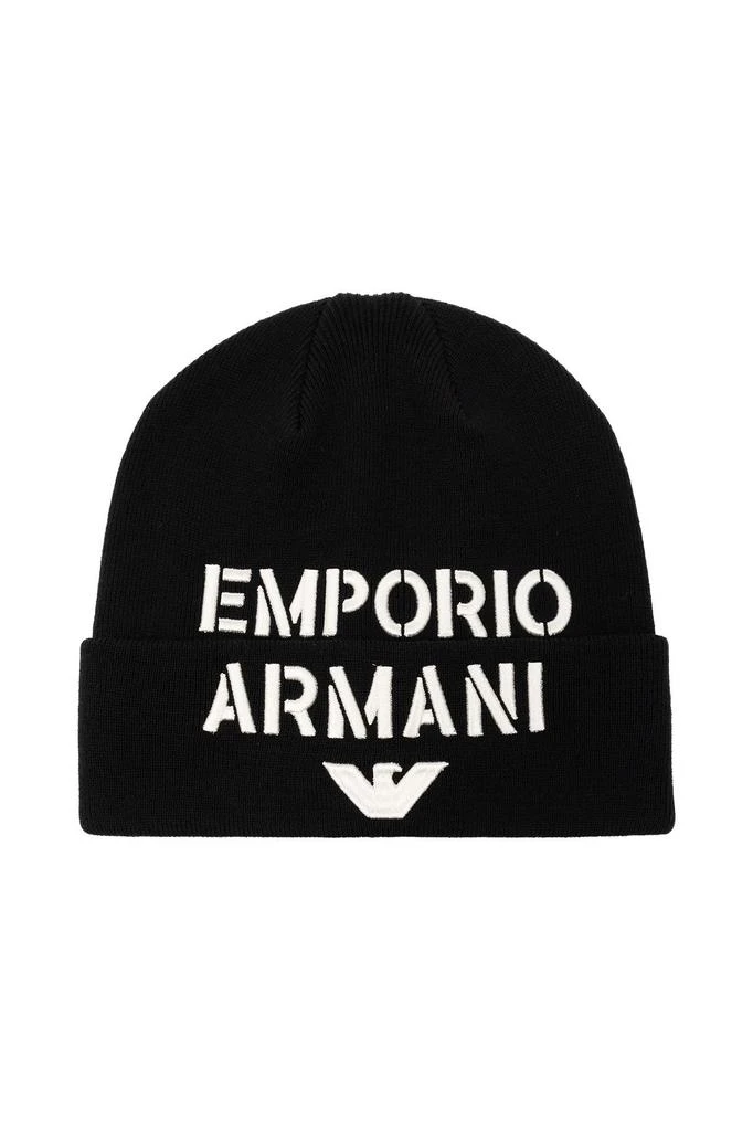 商品Emporio Armani|Emporio Armani Beanie With Logo,价格¥412,第1张图片