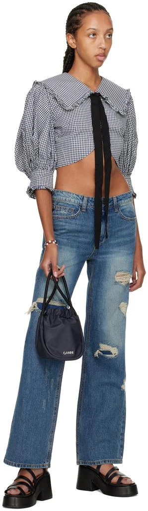 商品Ganni|Navy Mini Knot Bag,价格¥1063,第4张图片详细描述