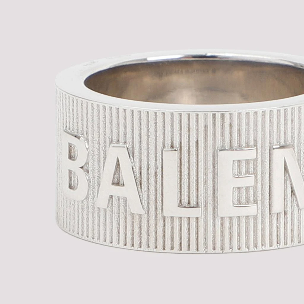 商品Balenciaga|Shiny Silver Logo Hoop Ring,价格¥1884,第5张图片详细描述