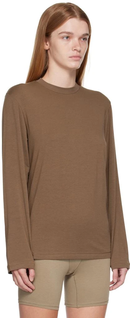 商品SKIMS|Brown SKIMS Boyfriend Sleep Long Sleeve T-Shirt,价格¥469,第2张图片详细描述