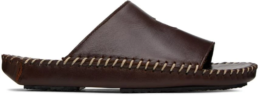 商品Hereu|Brown Torniol Flat Sandals,价格¥1040,第1张图片