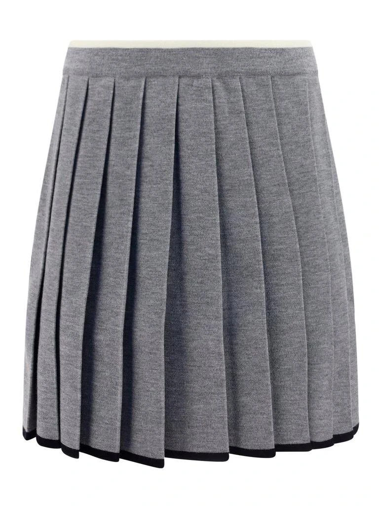 商品Thom Browne|Thom Browne Pleated Mini Skirt,价格¥4243,第1张图片