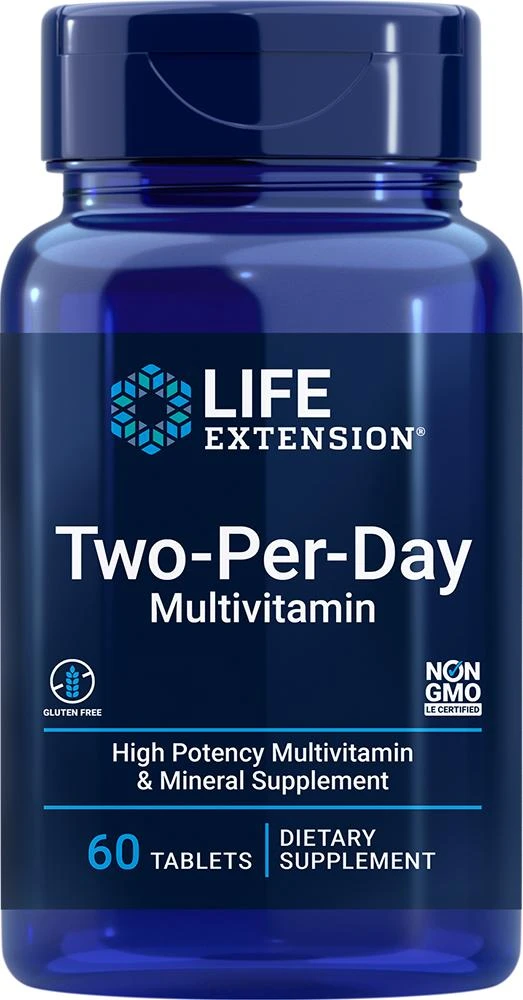 商品Life Extension|Life Extension Two-Per-Day Multivitamin, 60 Multivitamin tablets (60 tablets),价格¥73,第1张图片