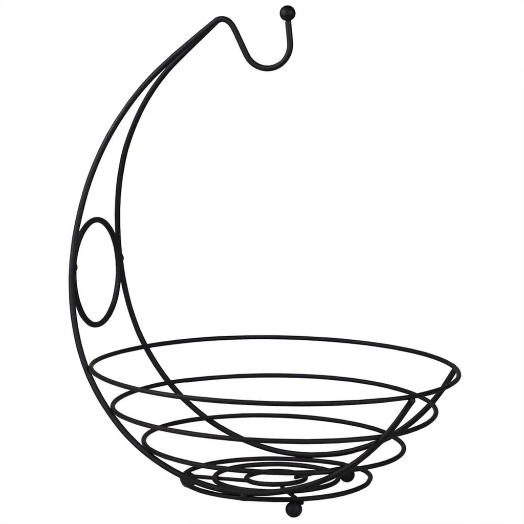 Home Basics Wire Collection Fruit Bowl with Banana Tree, Black 商品