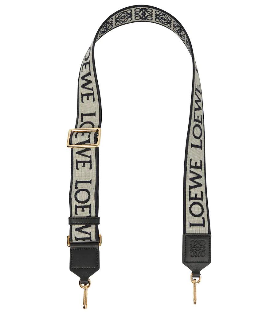 商品Loewe|Anagram leather-trimmed bag strap,价格¥3971,第1张图片