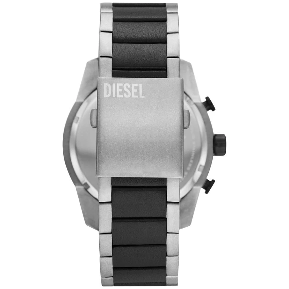 商品Diesel|Men's Chronograph Split Black Leather & Stainless Steel Bracelet Watch 51mm,价格¥1340,第3张图片详细描述