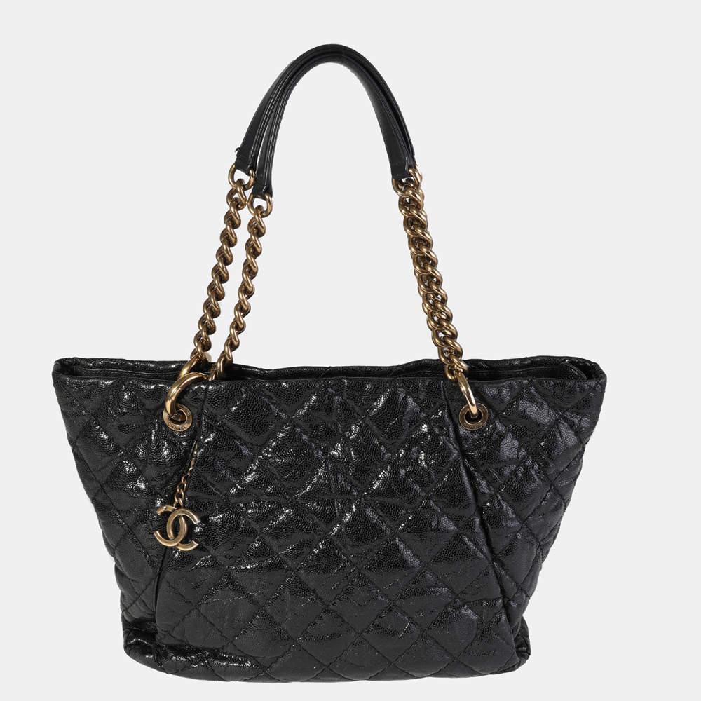 Chanel Black Glazed Caviar Leather CC Crave Shoulder Bag商品第1张图片规格展示