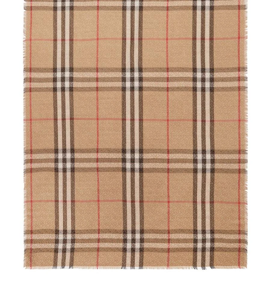 商品Burberry|Wool-Silk Vintage Monogram Scarf,价格¥3908,第3张图片详细描述