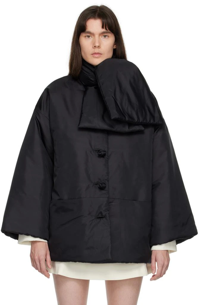 商品Totême|Black Padded Scarf Jacket,价格¥1919,第1张图片