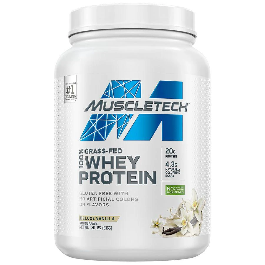 商品MuscleTech|Grass Fed 100% Whey Protein Vanilla,价格¥180,第1张图片
