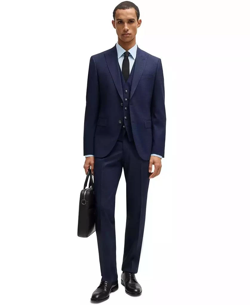 商品Hugo Boss|Men's Stretch Wool Regular-Fit Three-Piece Suit,价格¥5143,第1张图片