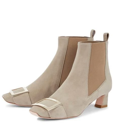 商品Roger Vivier|Chelsea Trompette绒面革及踝靴,价格¥10292,第5张图片详细描述
