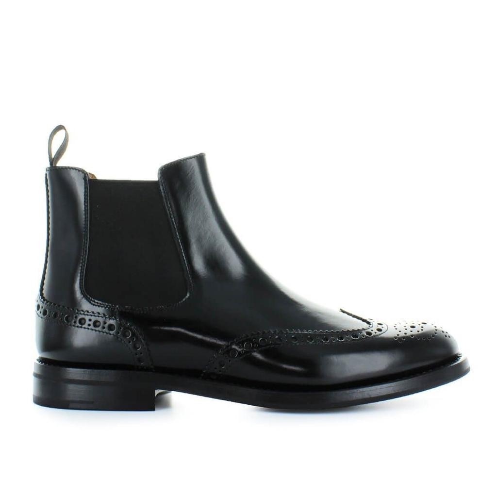 Church'S Womens Black Leather Ankle Boots商品第1张图片规格展示