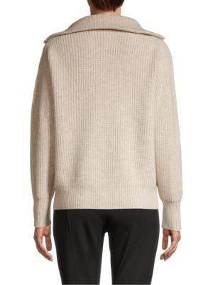 商品Tahari|Cashmere Half-Zip Sweater,价格¥931-¥1340,第4张图片详细描述