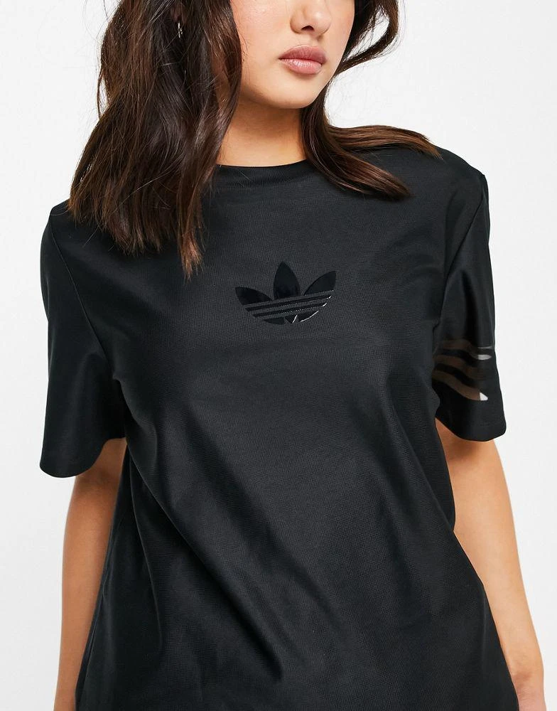 商品Adidas|adidas Originals Bellista logo oversized t-shirt  in black,价格¥265,第3张图片详细描述