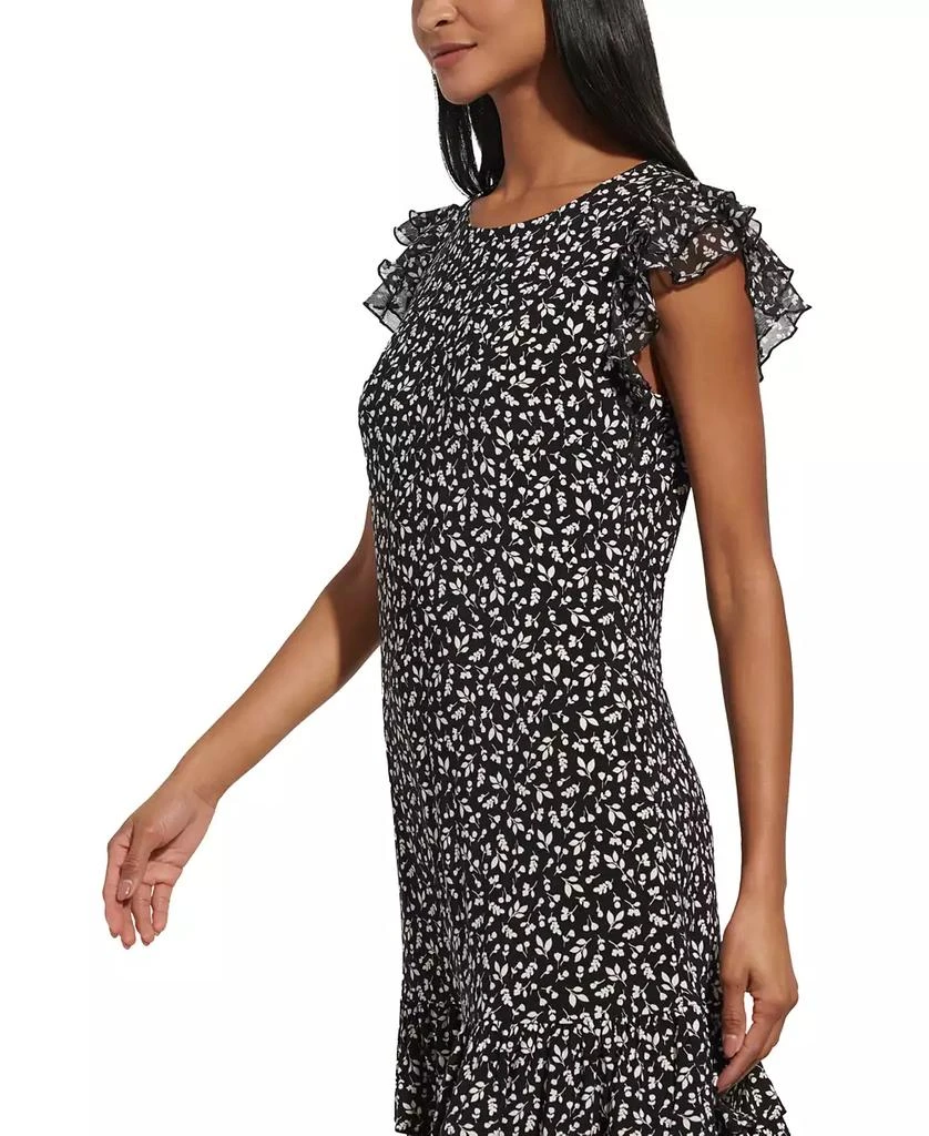 商品Tommy Hilfiger|Women's Printed Flutter-Sleeve Dress,价格¥294,第3张图片详细描述