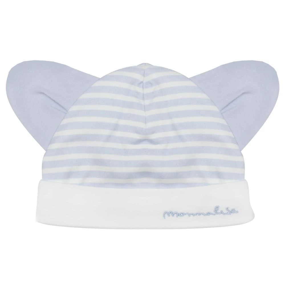 商品MONNALISA|Ivory & Blue Stripe Hat,价格¥104,第1张图片