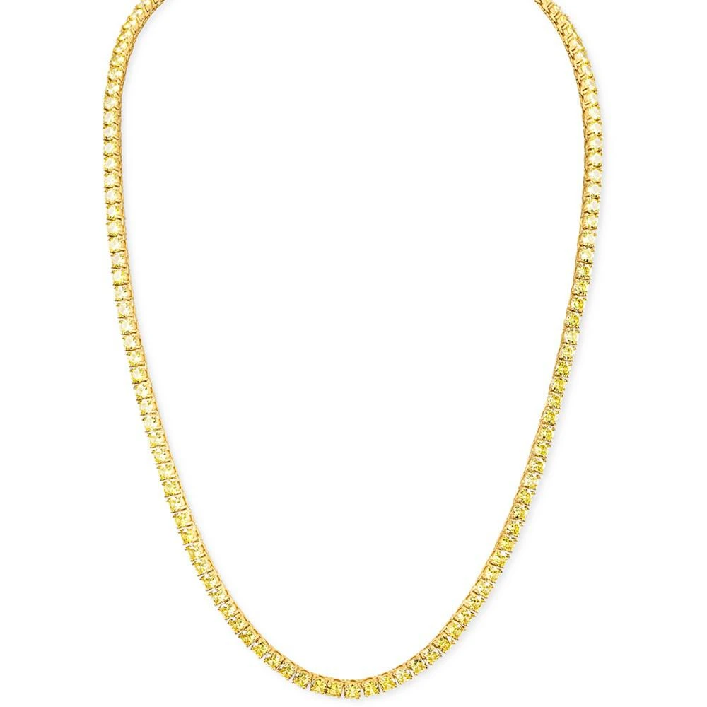 商品Esquire Men's Jewelry|Yellow Cubic Zirconia 22" Tennis Necklace in 14k Gold-Plated Sterling Silver, Created for Macy's,价格¥1974,第1张图片