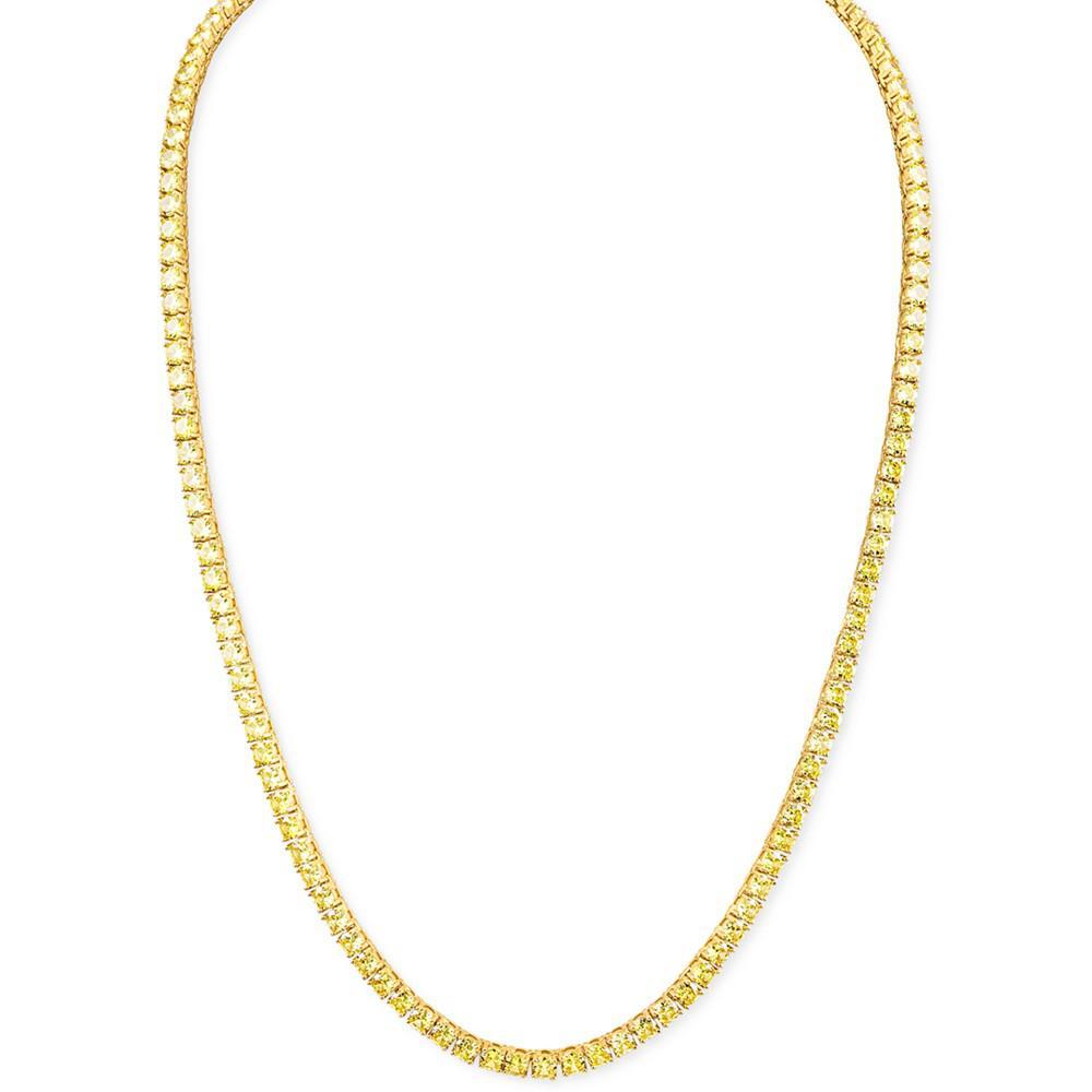 商品Esquire Men's Jewelry|Yellow Cubic Zirconia 22" Tennis Necklace in 14k Gold-Plated Sterling Silver, Created for Macy's,价格¥3145,第1张图片